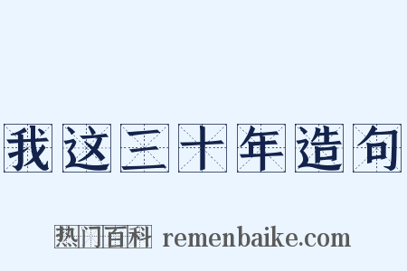 我这三十年造句是什么意思的图片